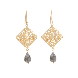 Anokhi earrings, labradorite - Wholesale