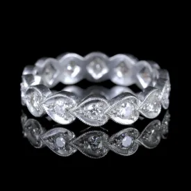 Antique Art Deco Diamond Eternity Ring Platinum Circa 1930