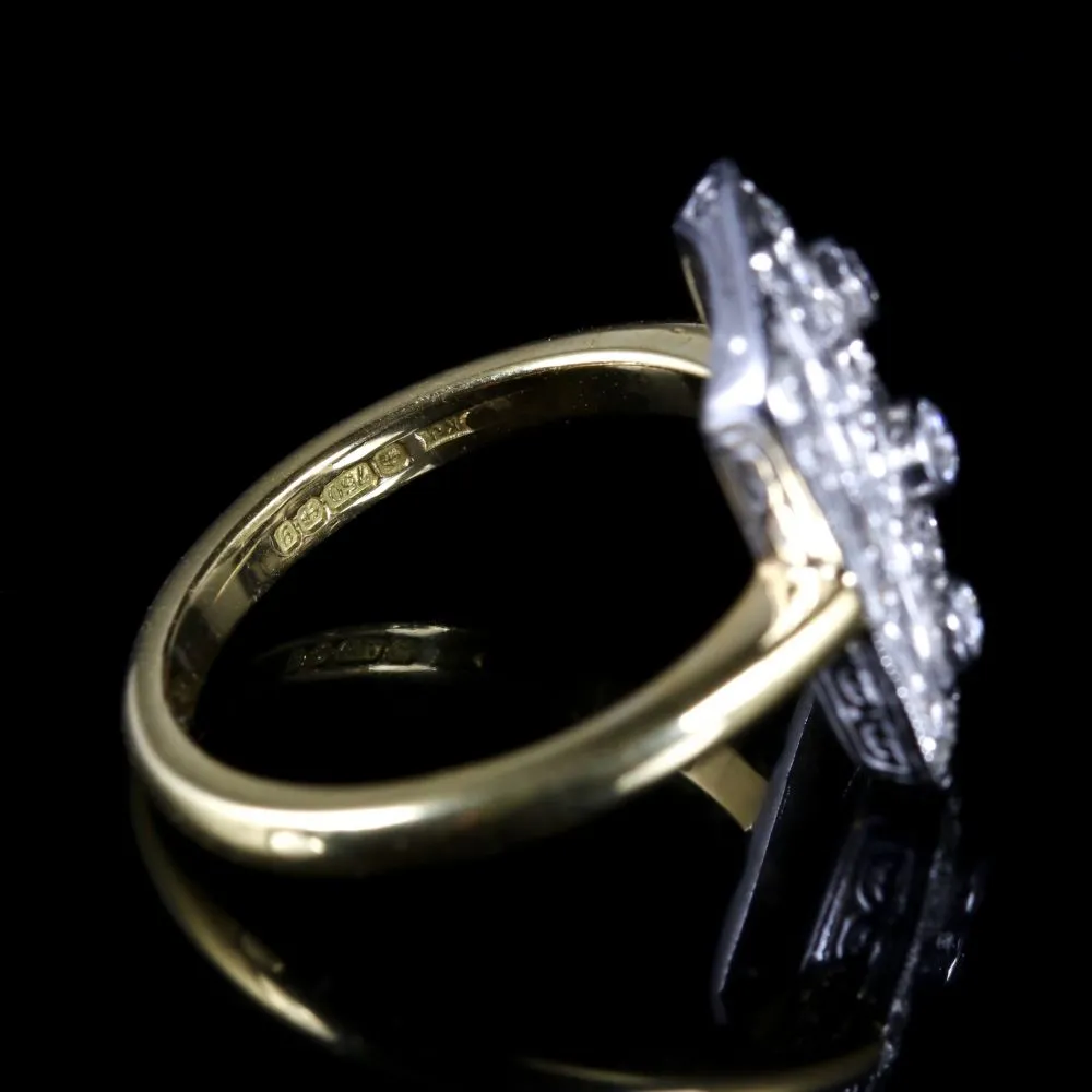 Antique Art Deco Diamond Ring 18Ct Gold Ring Circa 1920