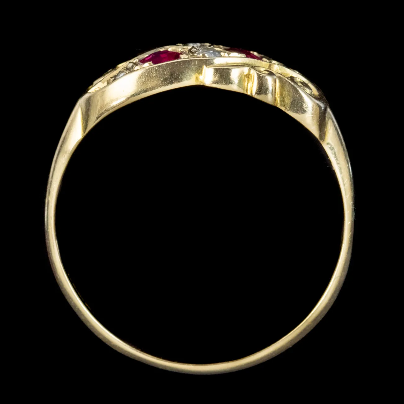 Antique Art Deco Ruby Diamond Ring Dated 1919