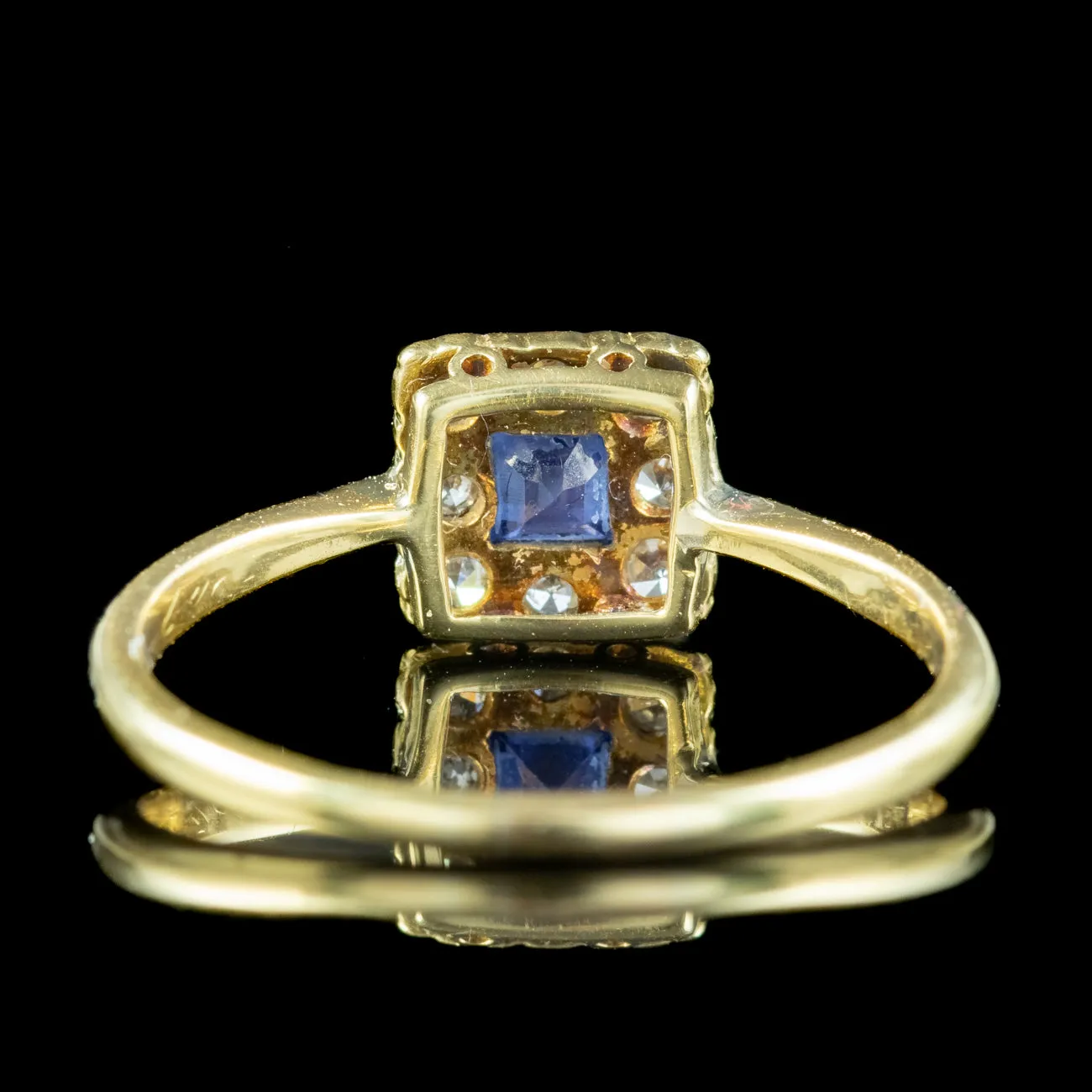 Antique Art Deco Sapphire Diamond Cluster Ring