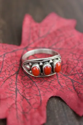 Antique Coral Embellishment Ring