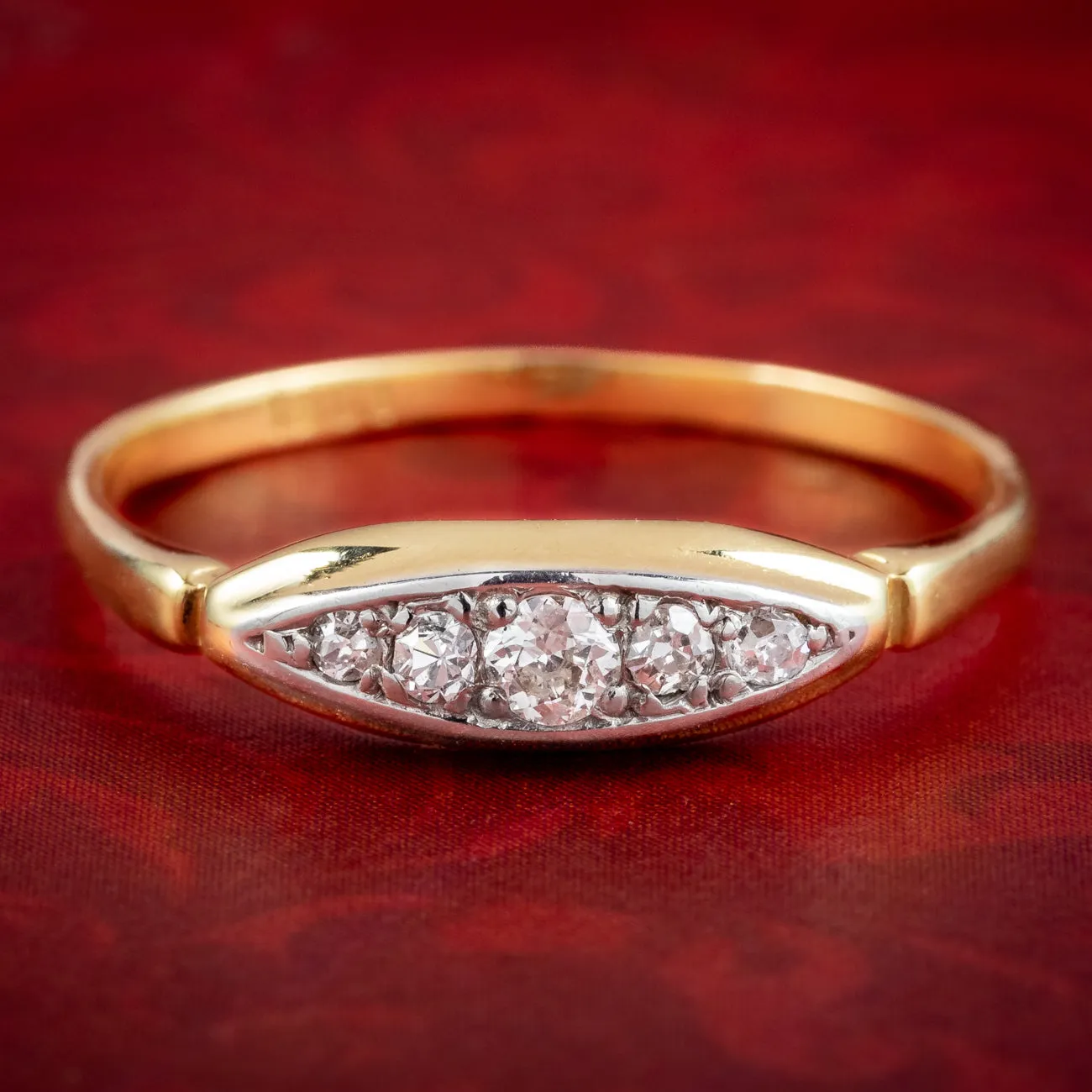 Antique Edwardian Diamond Five Stone Ring