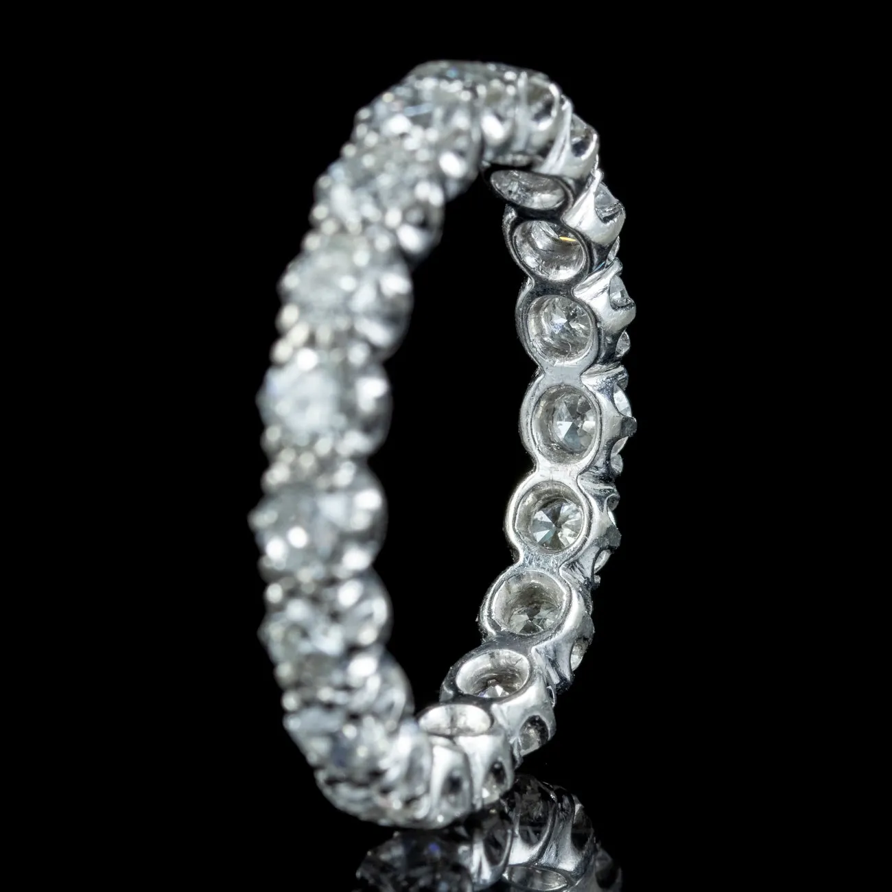 Antique Edwardian Diamond Full Eternity Ring 1.90ct Of Diamond