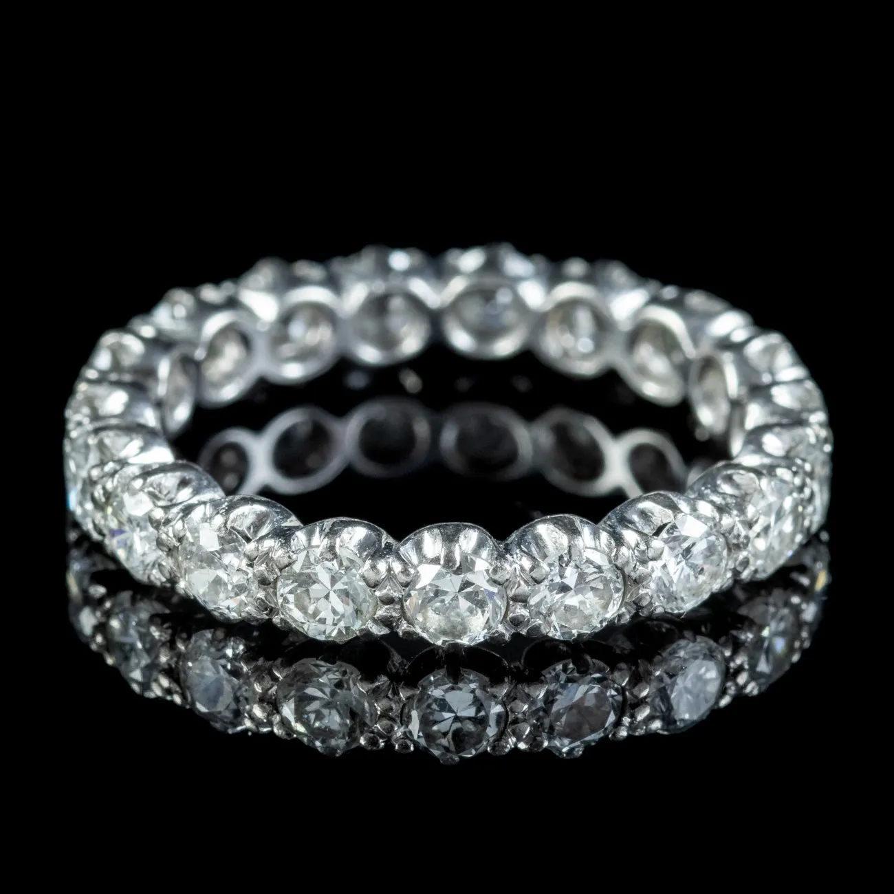 Antique Edwardian Diamond Full Eternity Ring 1.90ct Of Diamond