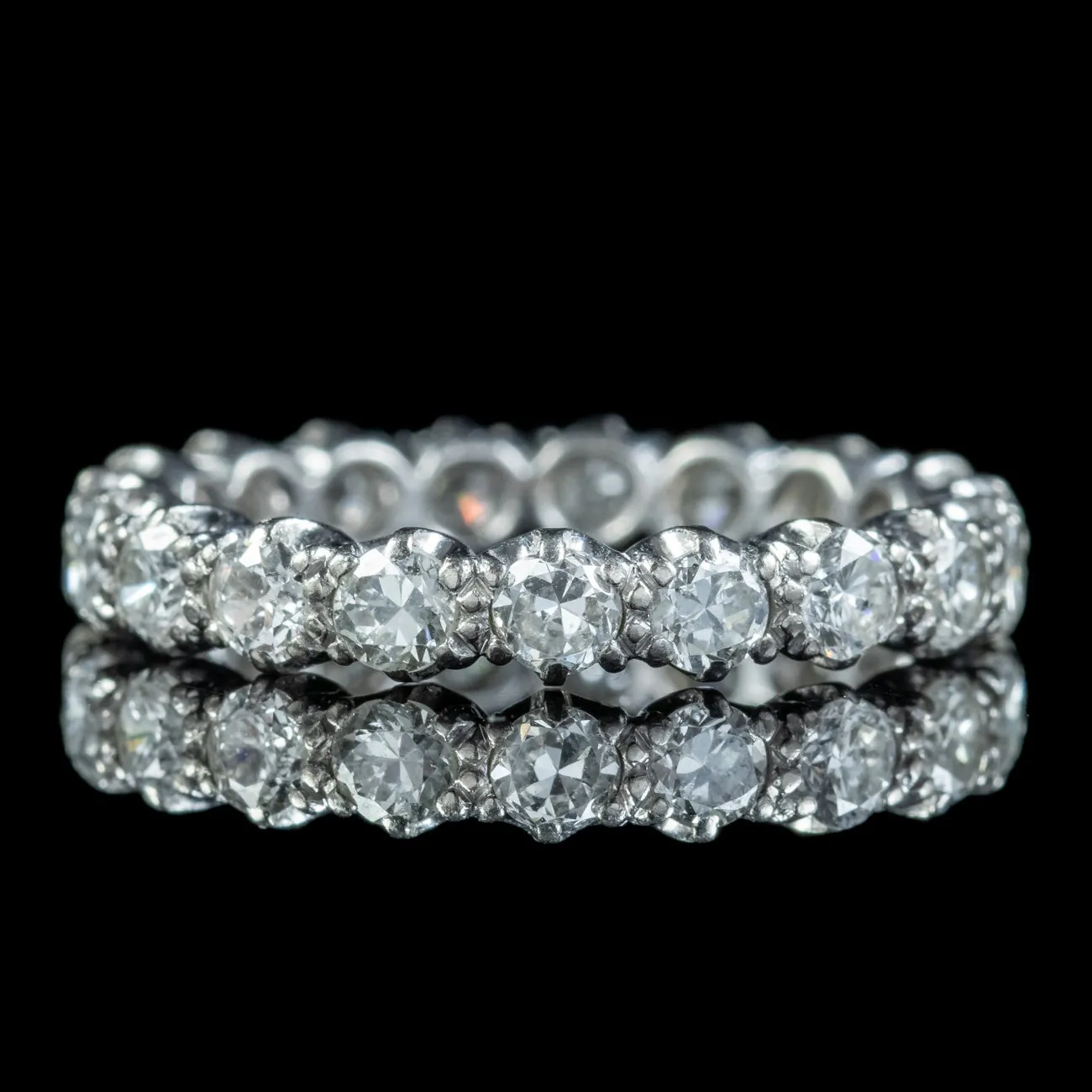 Antique Edwardian Diamond Full Eternity Ring 1.90ct Of Diamond