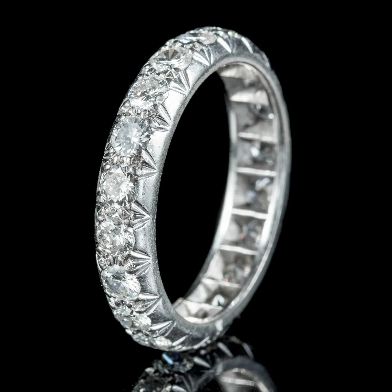 Antique Edwardian Diamond Full Eternity Ring 3ct Total