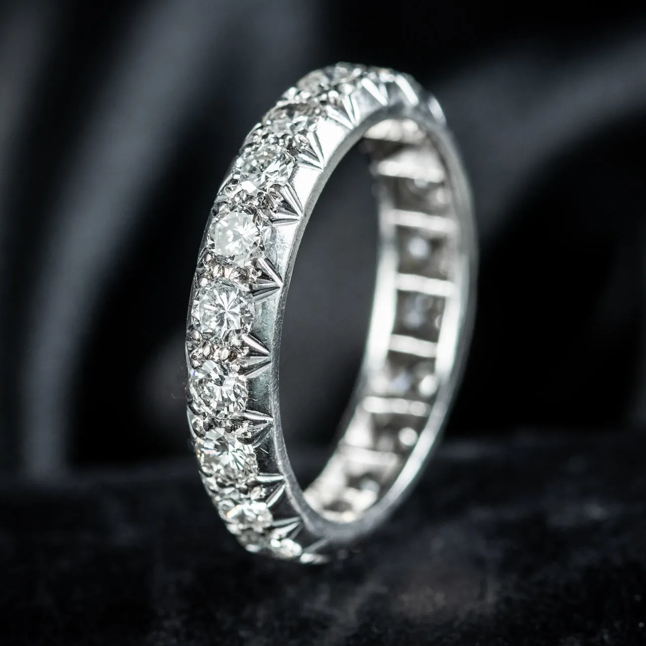 Antique Edwardian Diamond Full Eternity Ring 3ct Total