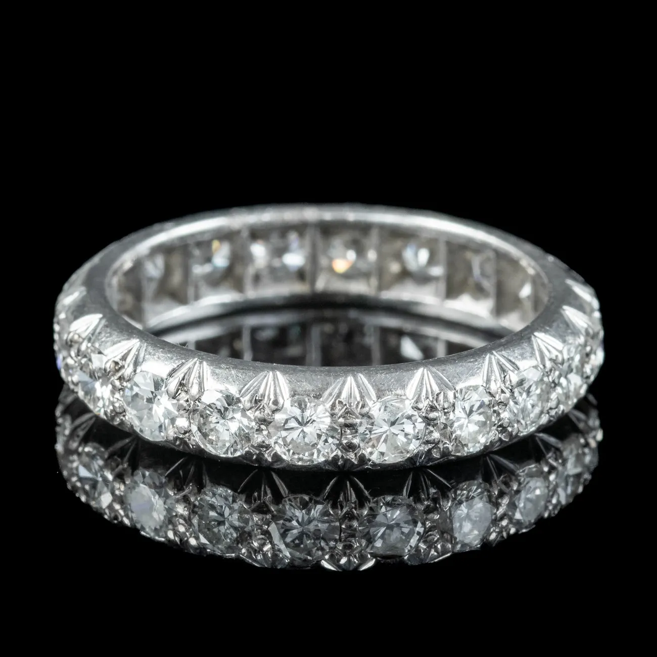 Antique Edwardian Diamond Full Eternity Ring 3ct Total