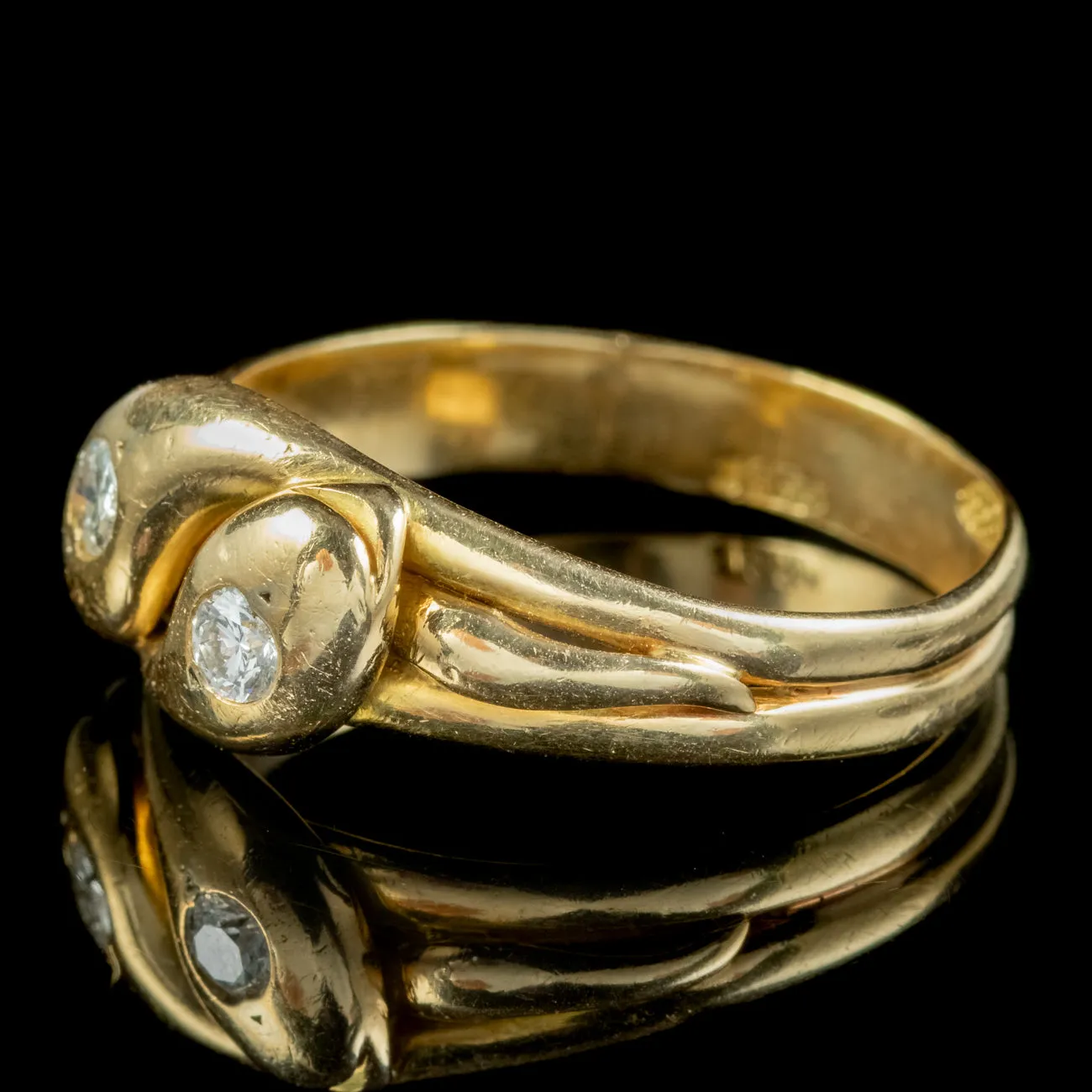 Antique Edwardian Diamond Snake Ring 0.40ct Of Diamond Circa 1905