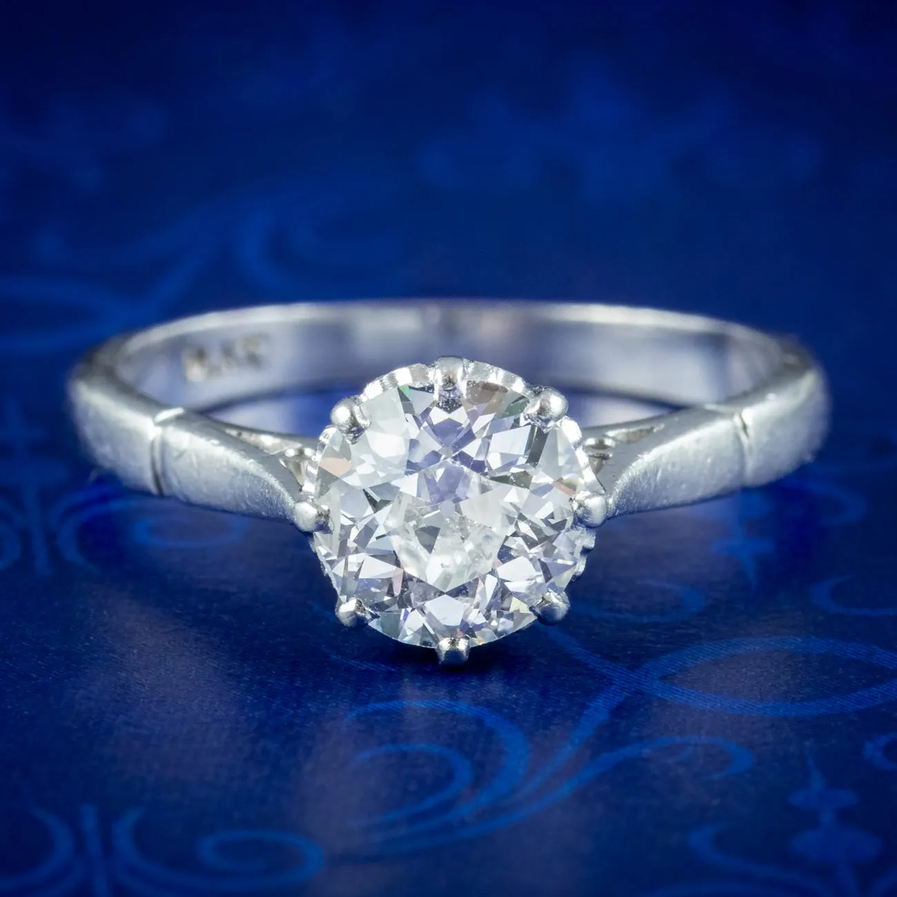 Antique Edwardian Diamond Solitaire Ring 1.2ct Diamond