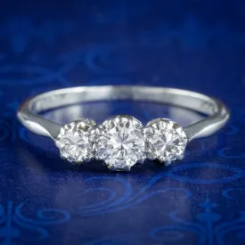 Antique Edwardian Diamond Trilogy Ring 0.45ct Total