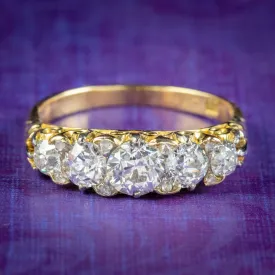 Antique Edwardian Old Cut Diamond Ring 18ct Gold Platinum 2ct Of Diamond Circa 1901