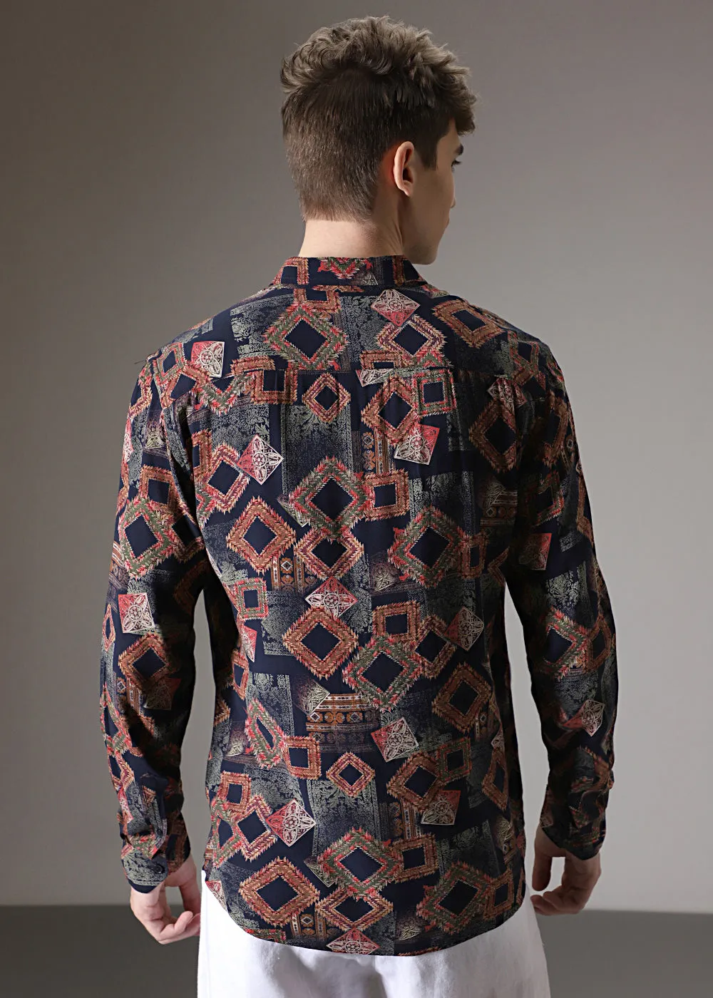 Argyle Diamond Red Feather Shirt