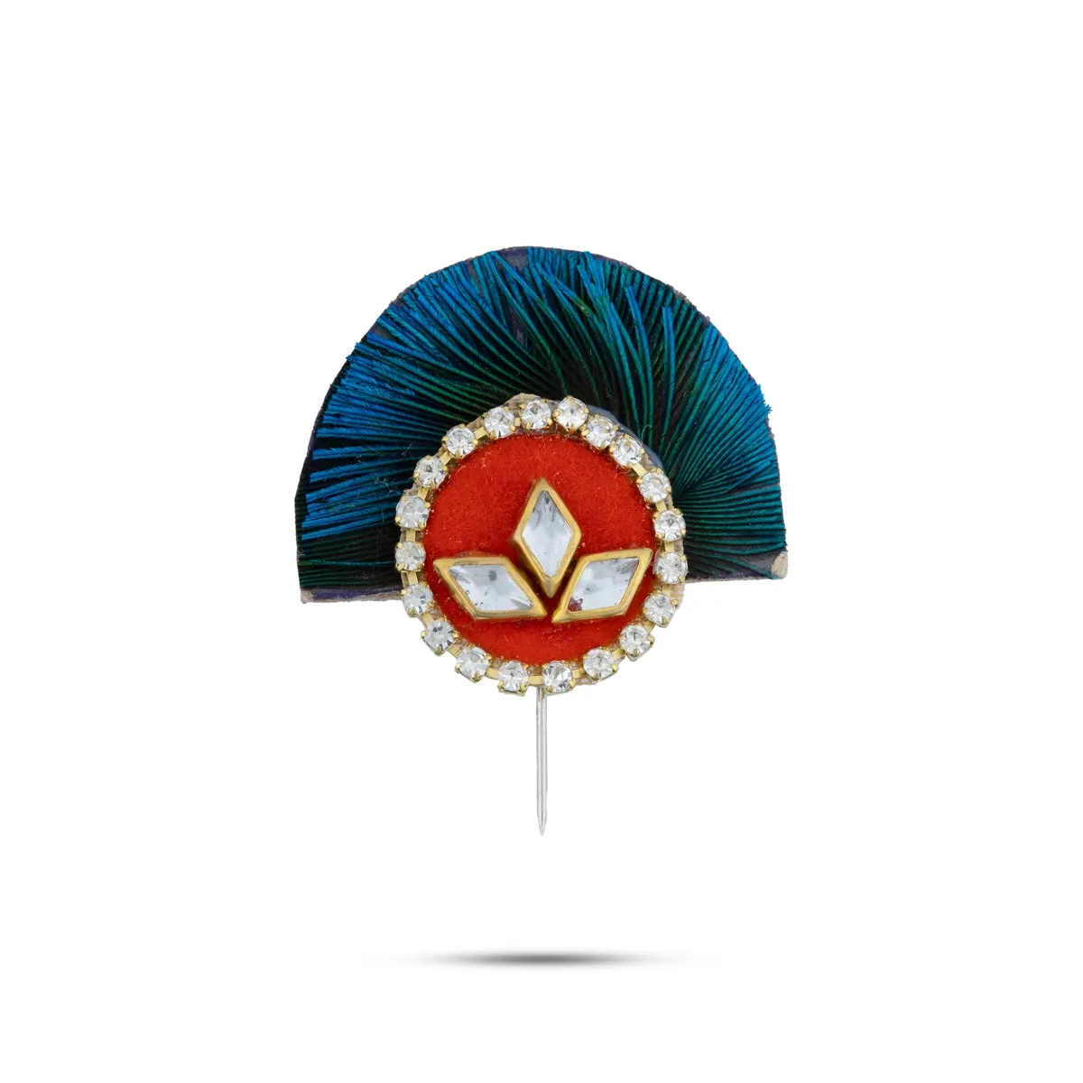 Artificial Peacock Feather - 2 x 2.25 Inches | Mor Pankh/ Artificial Mor Ka Pankh for Deity Decor