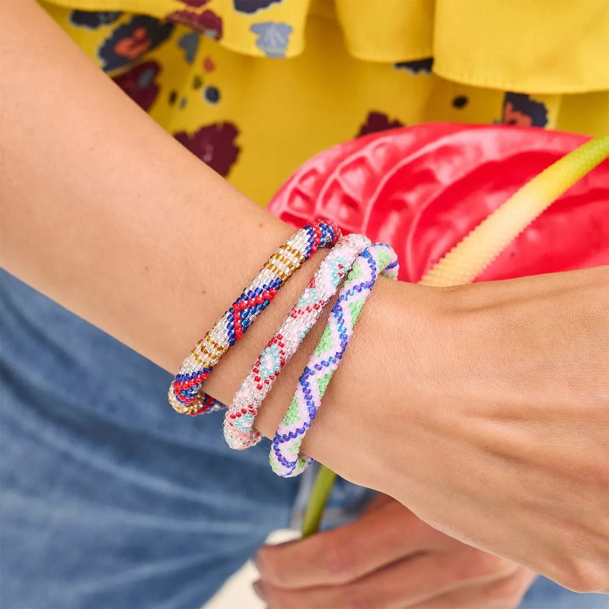 Aruba | Himalayan Glass Bead Bracelet