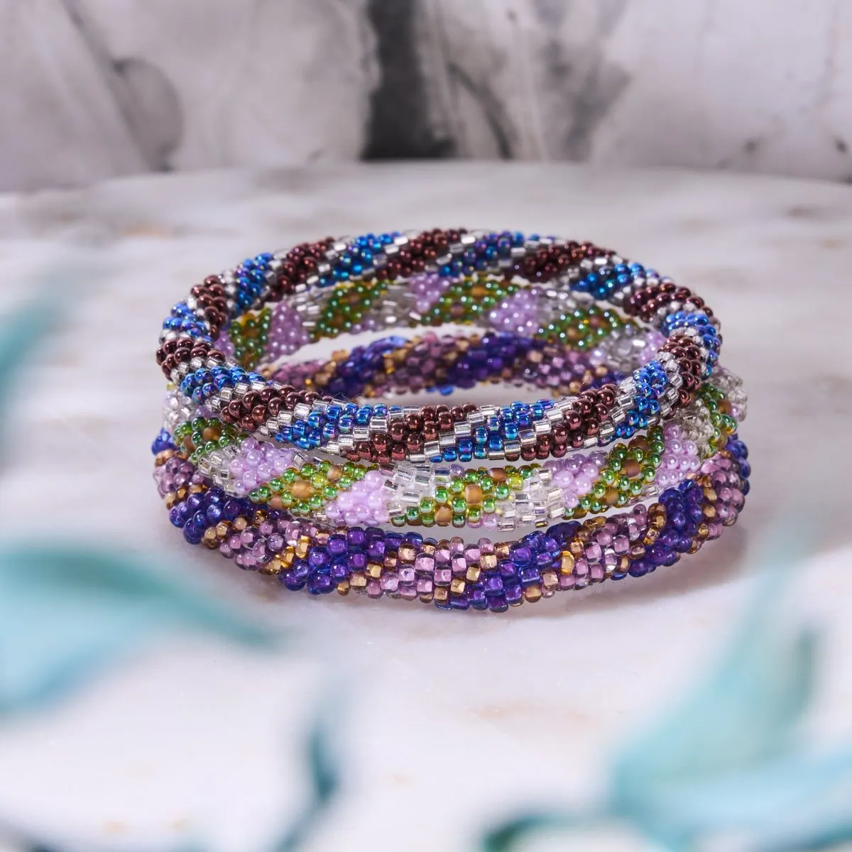 Aster Garden | Himalayan Glass Bead Bracelet