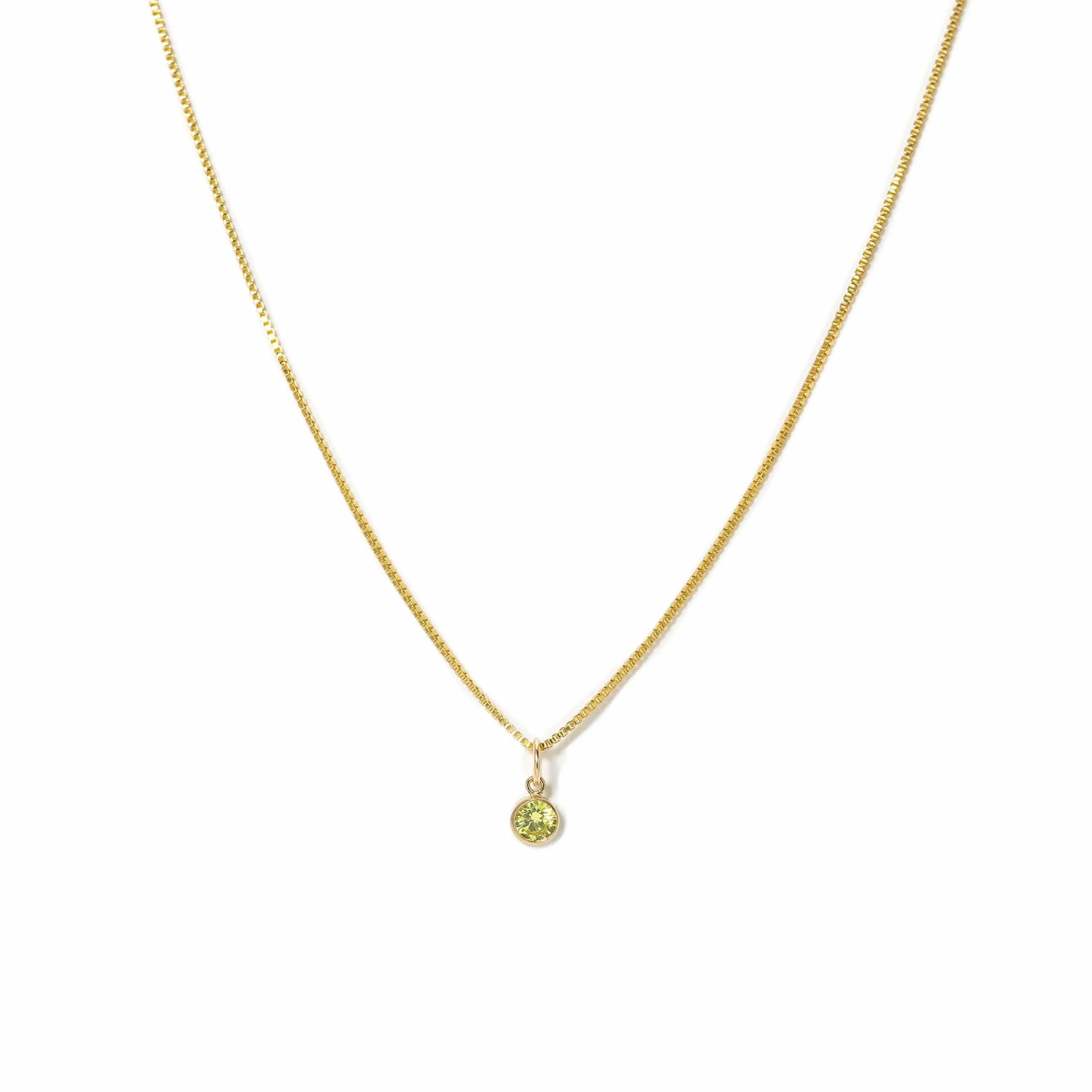 August Birthstone Gold-Filled Necklace