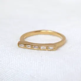 Baby Message Ring - Baguette Diamonds