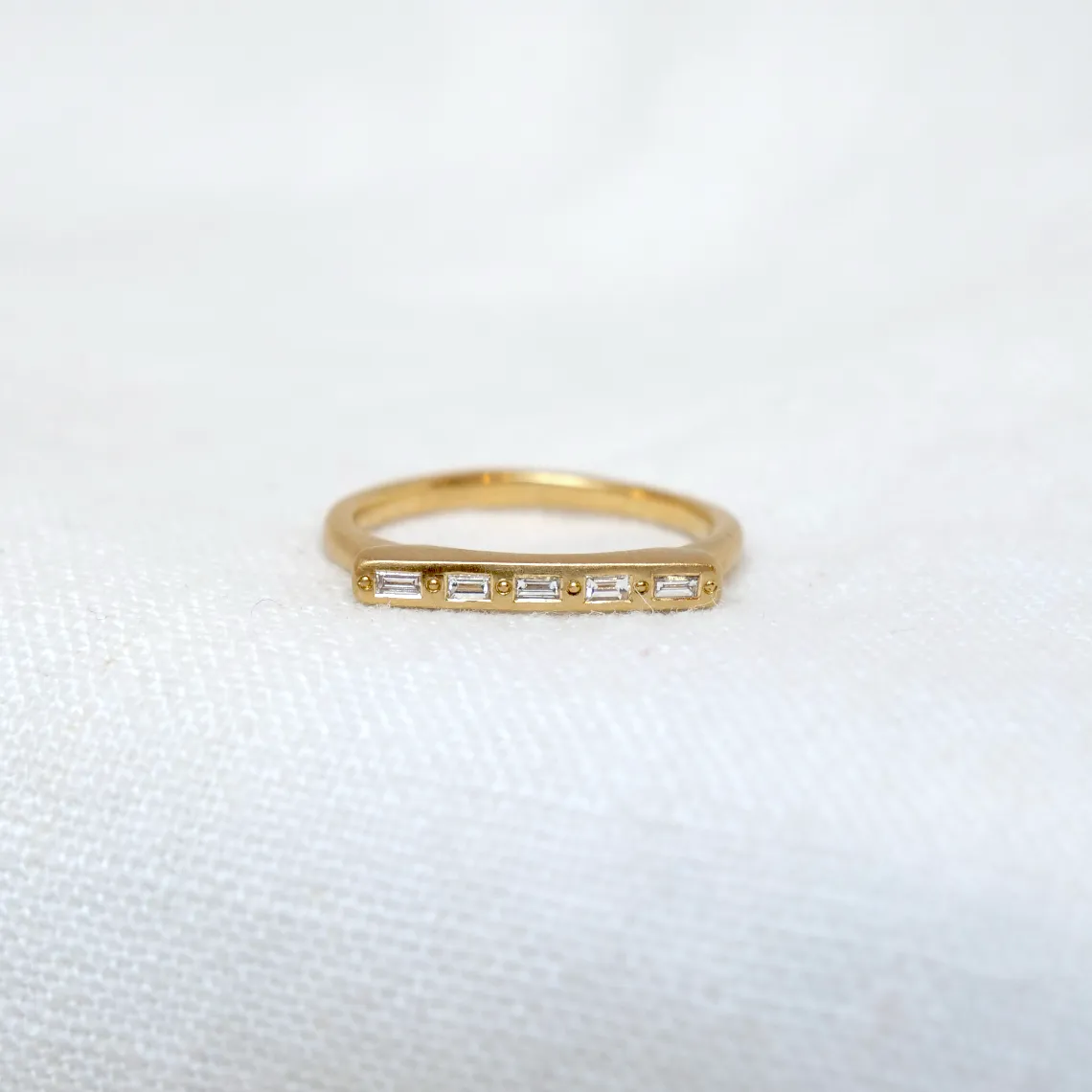 Baby Message Ring - Baguette Diamonds