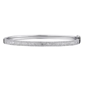 BAGUETTE & ROUND DIAMOND BANGLE