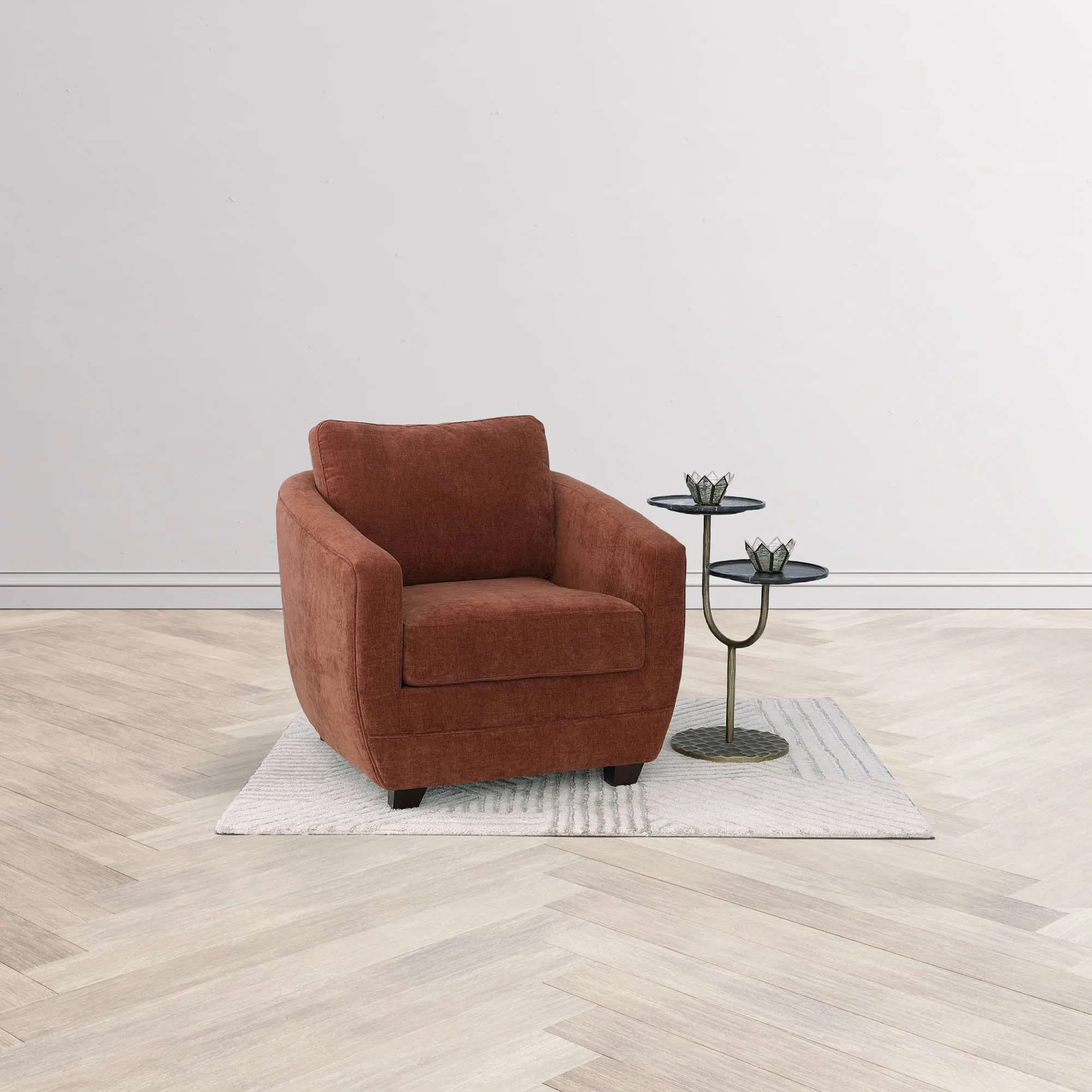 Baltimo Club Chair - Deep Rust