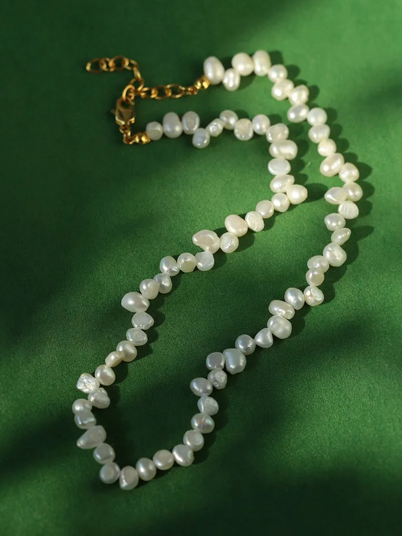 Baroque Pearl Clavicle Chain Necklace