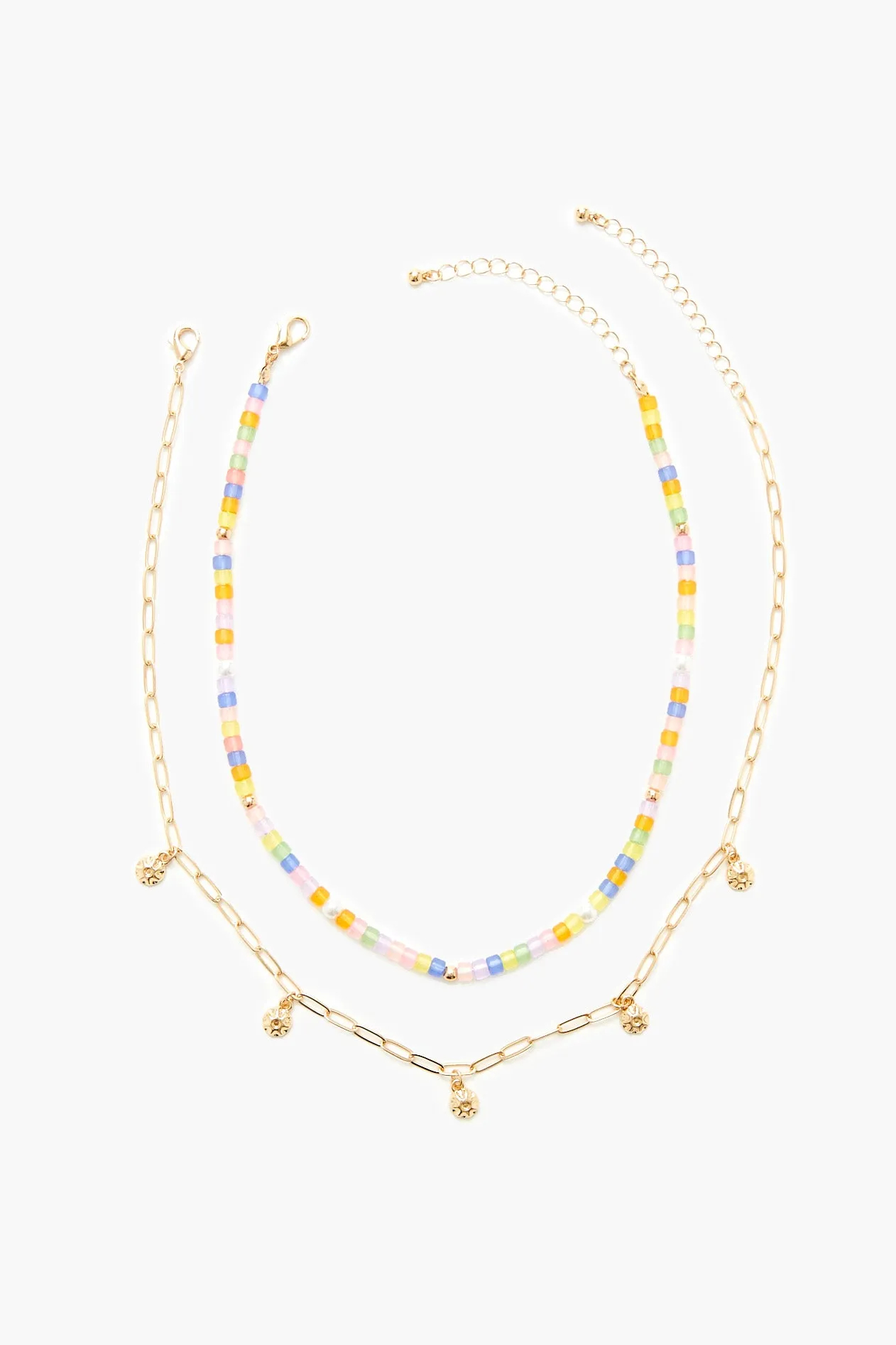 Beaded Charm Necklace Set