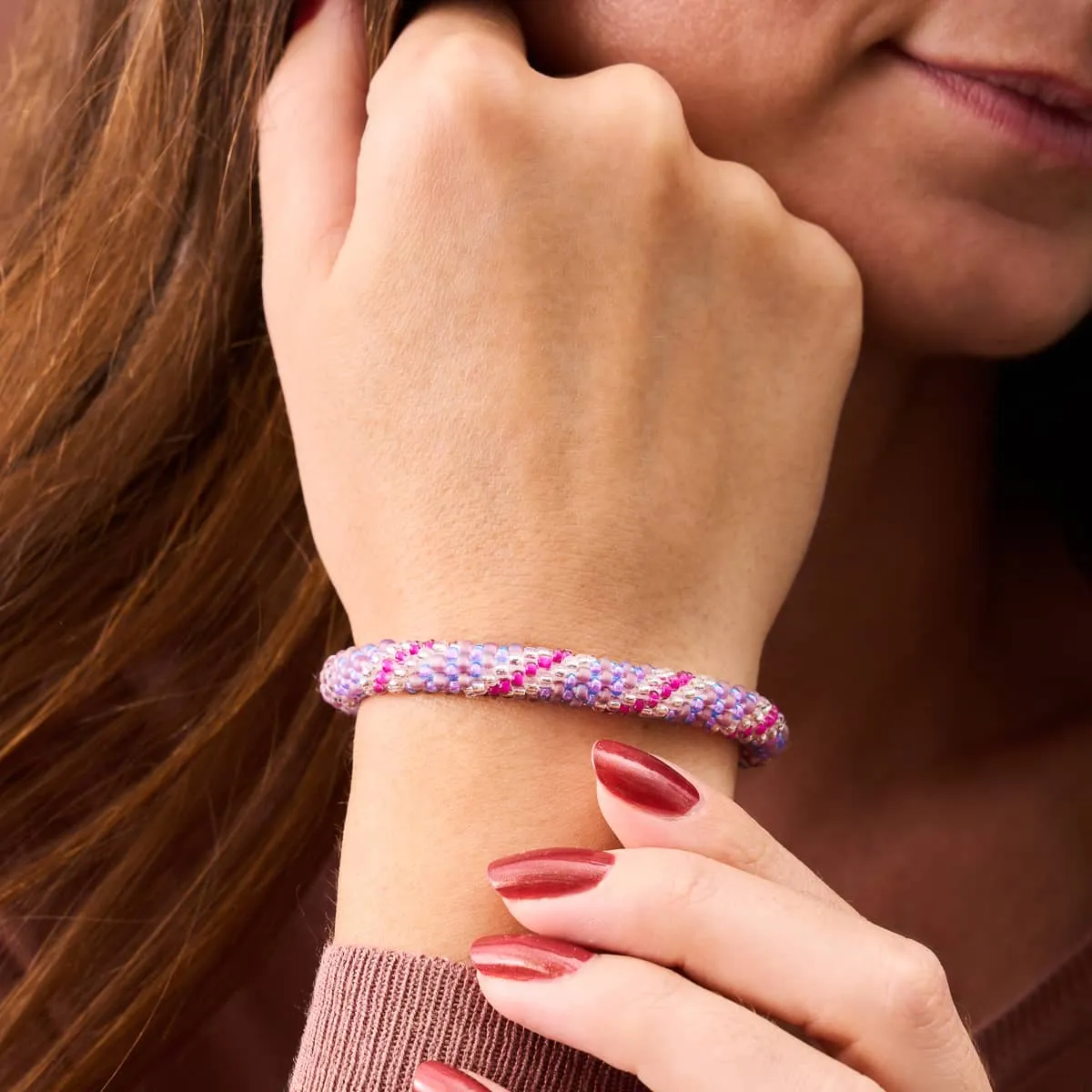 Berry Twist | Himalayan Glass Bead Bracelet