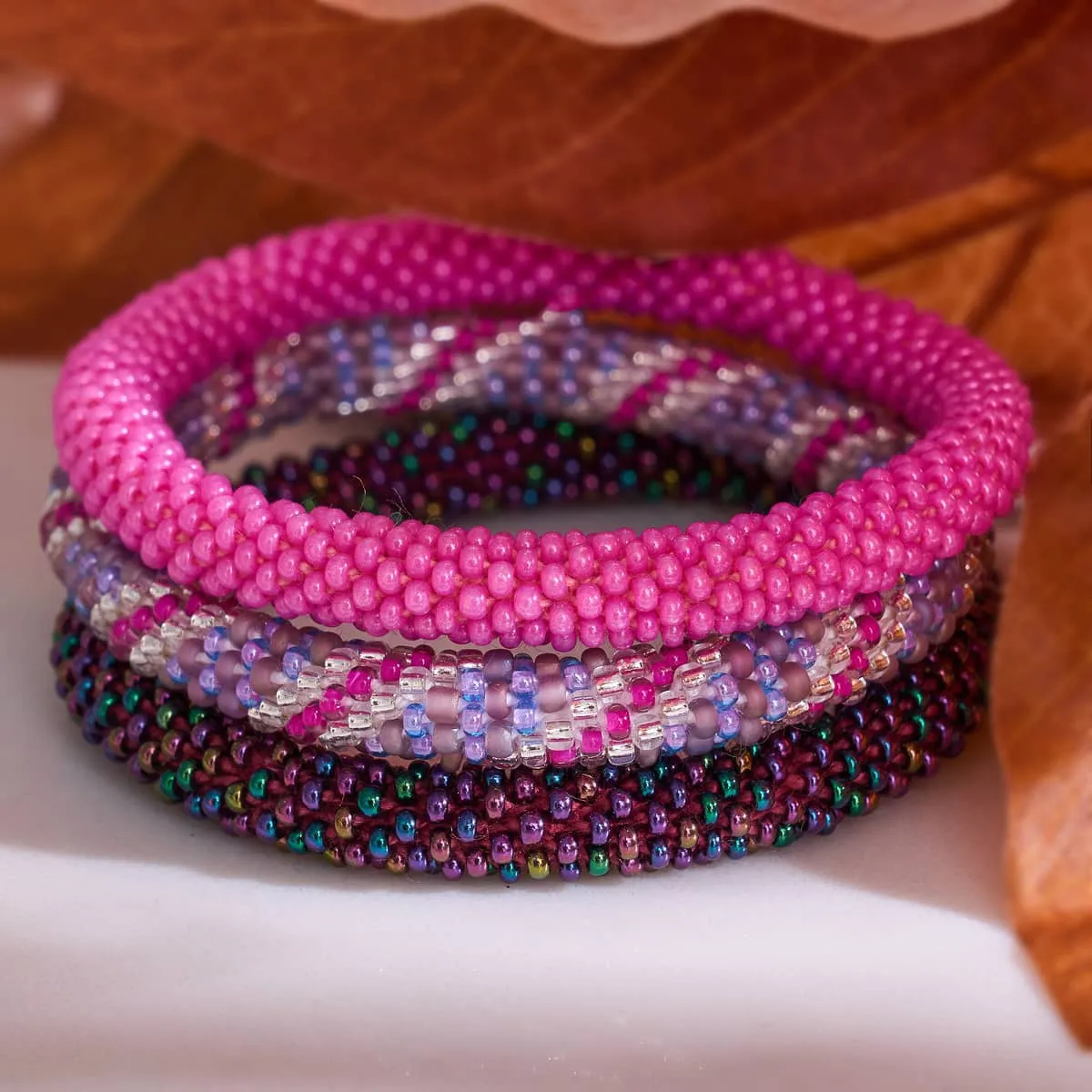 Berry Twist | Himalayan Glass Bead Bracelet