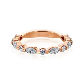 Billie - Marquise & Round Lab Diamond Bead Band