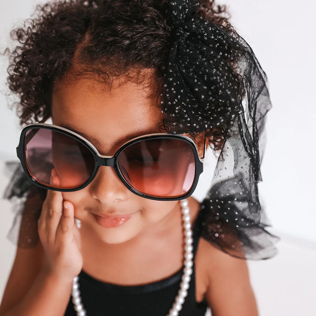 Black Luxe Tulle Bow Hair Clip