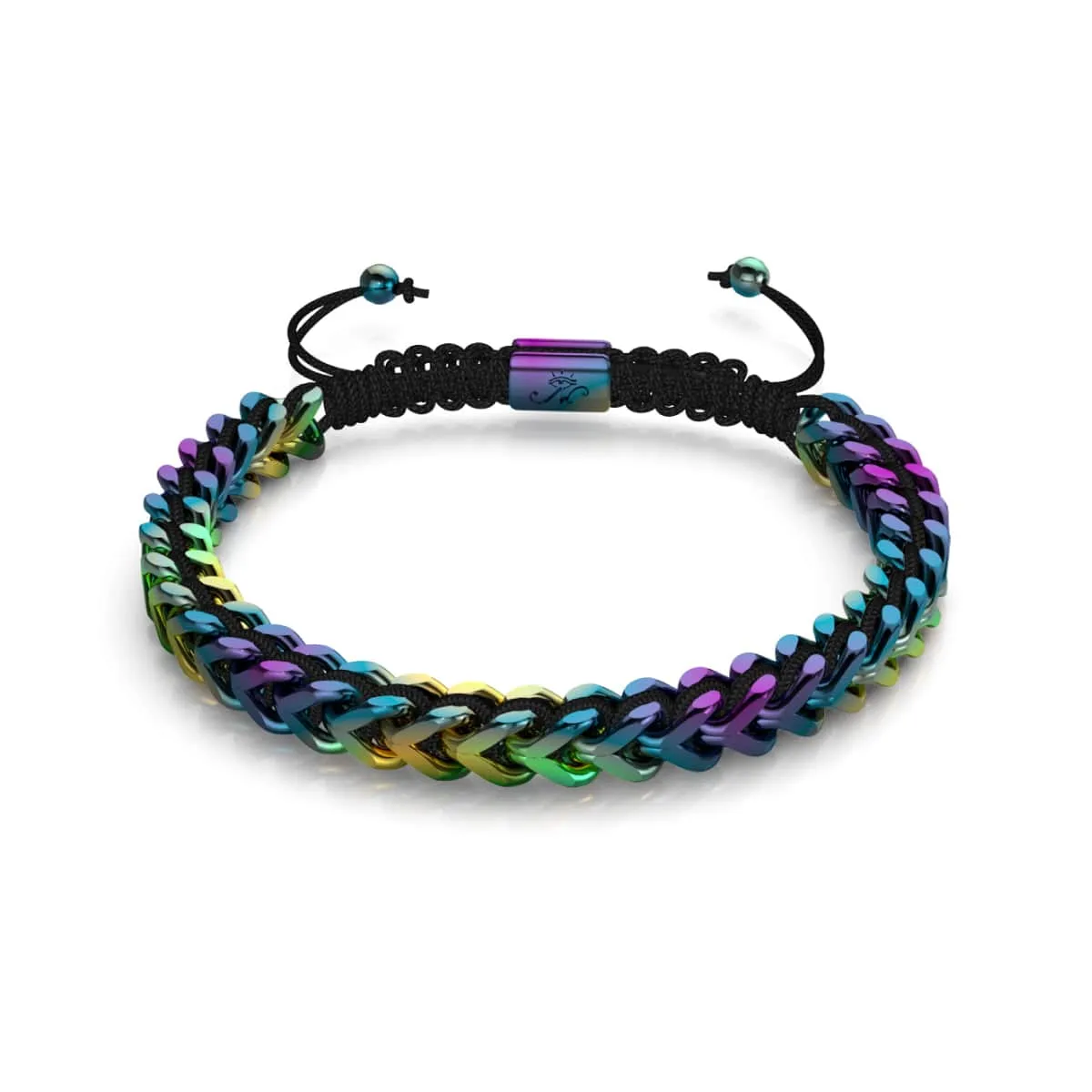 Black x Unicorn Silver | Gaia Wheat Chain Bracelet