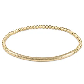 Bliss Bar Textured 3mm Bead Bracelet - Gold