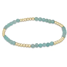 Blissful Pattern 2.5mm Bead Bracelet - Amazonite