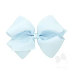 Blue vapor organza overlay bow