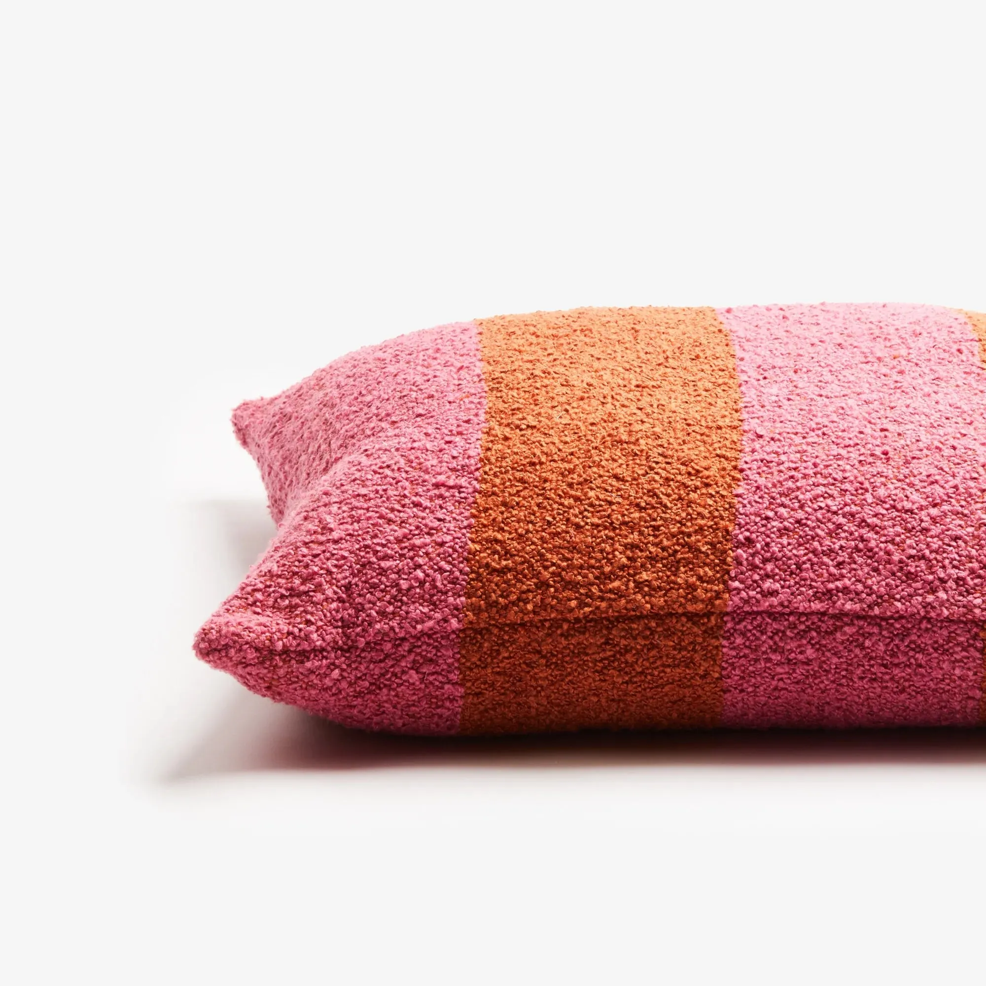 BONNIE & NEIL  Boucle Wide Stripe Cushion 60cm MAGENTA