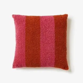 BONNIE & NEIL  Boucle Wide Stripe Cushion 60cm MAGENTA