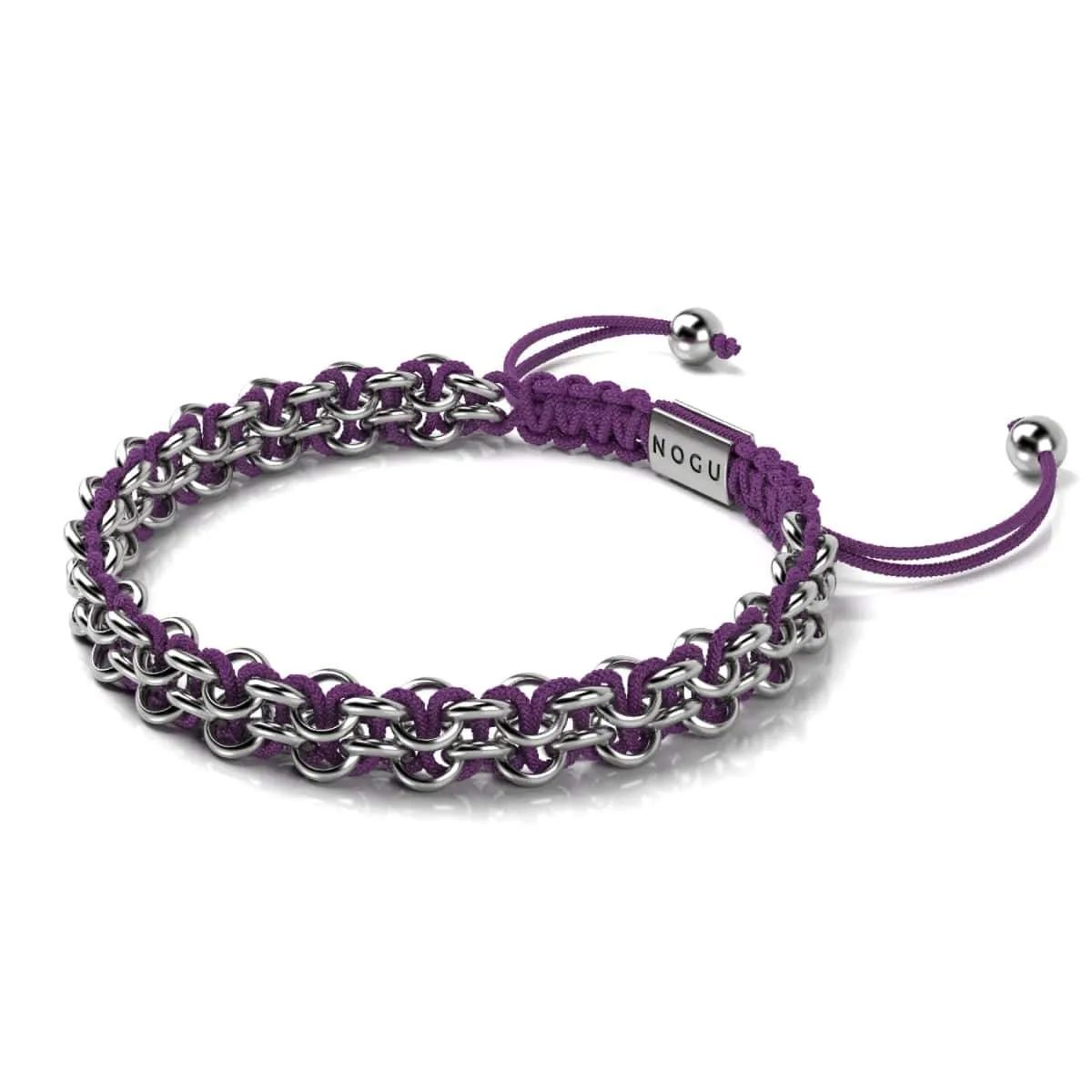 Bonobo Links | Mini Kismet Bracelet | Purple x Silver