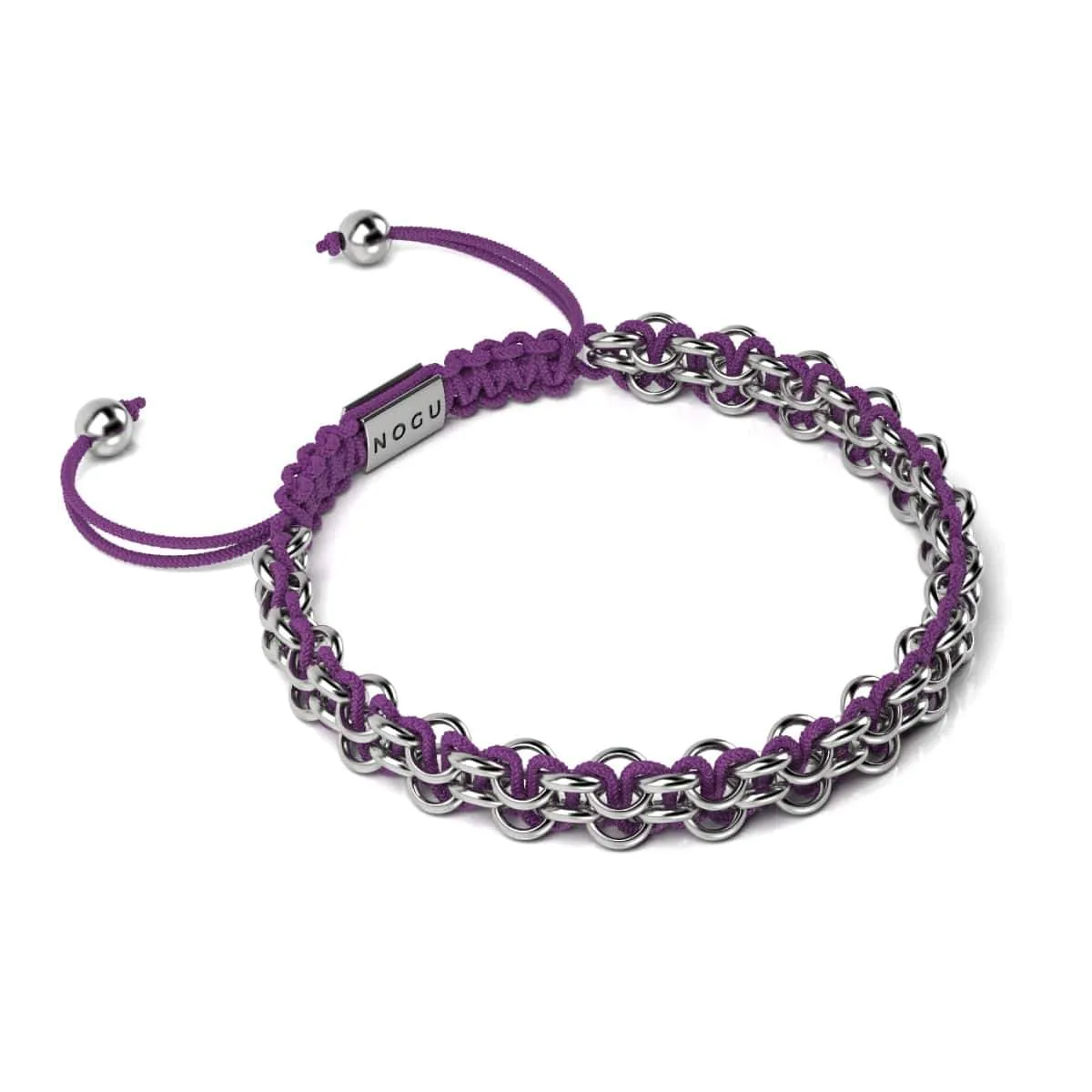 Bonobo Links | Mini Kismet Bracelet | Purple x Silver