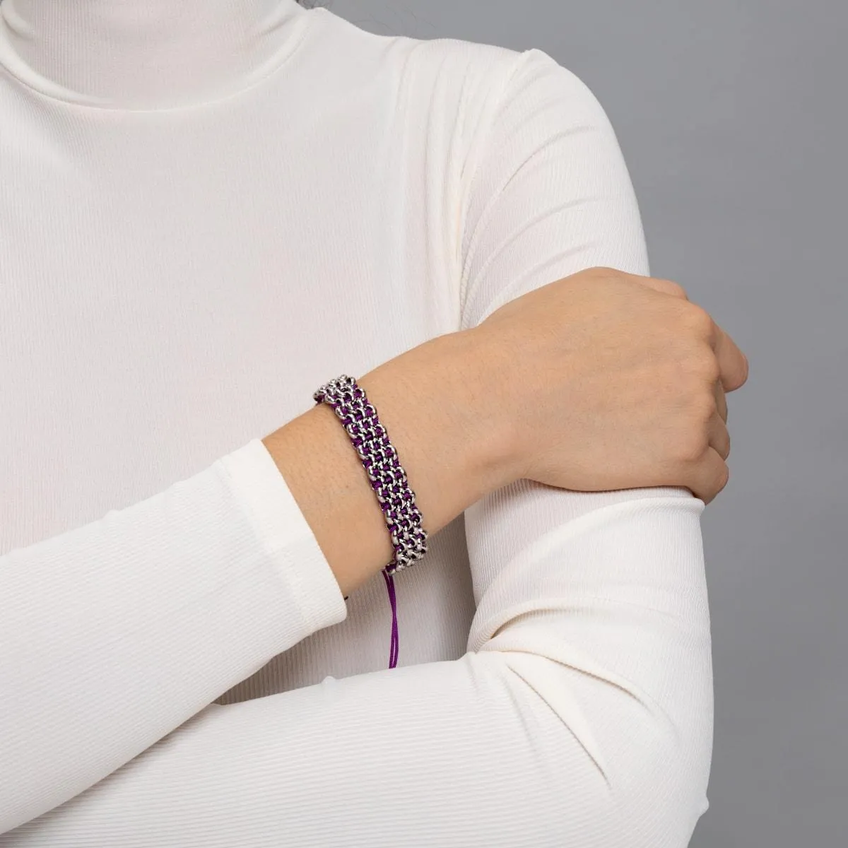 Bonobo Links | Original Kismet Bracelet | Purple x Silver