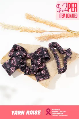 Boobie Sista (No. 2) Bow Scrunchie & Curved Claw Clip