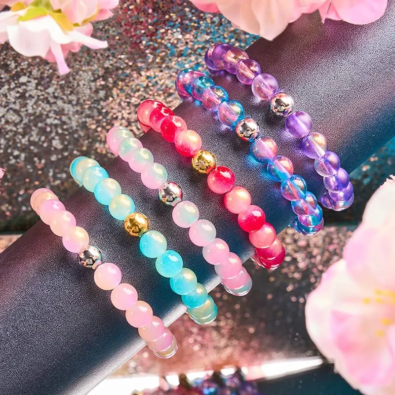 Bubble Pop | Shimmer Glass | Macrame Bracelet