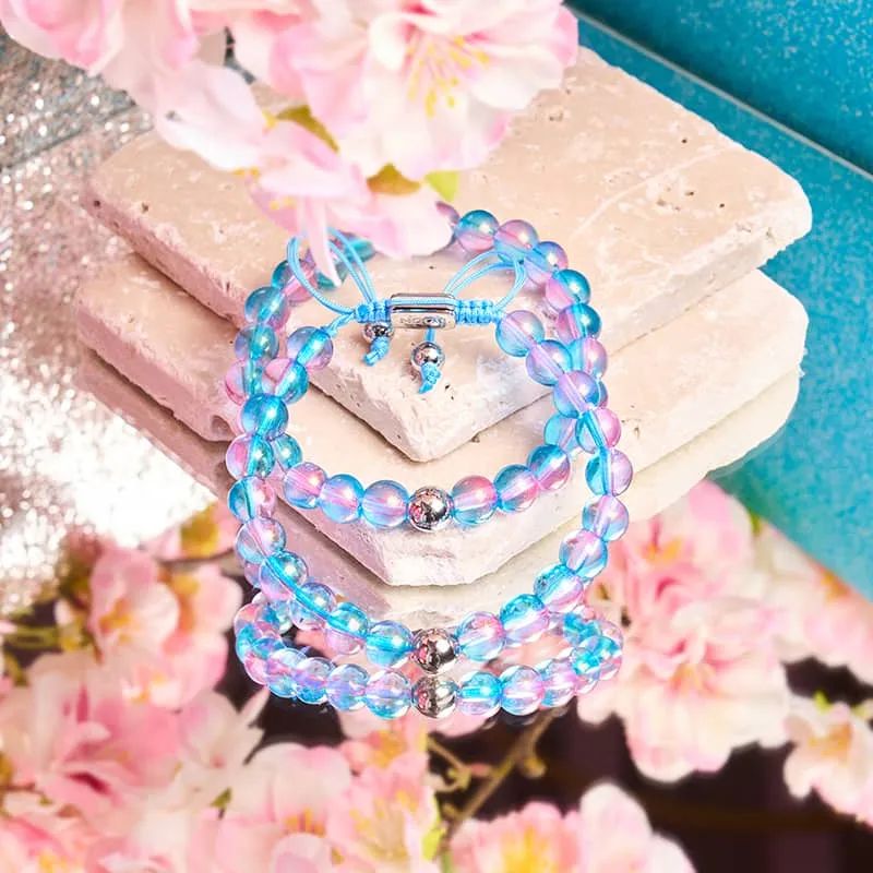 Bubble Pop | Shimmer Glass | Macrame Bracelet