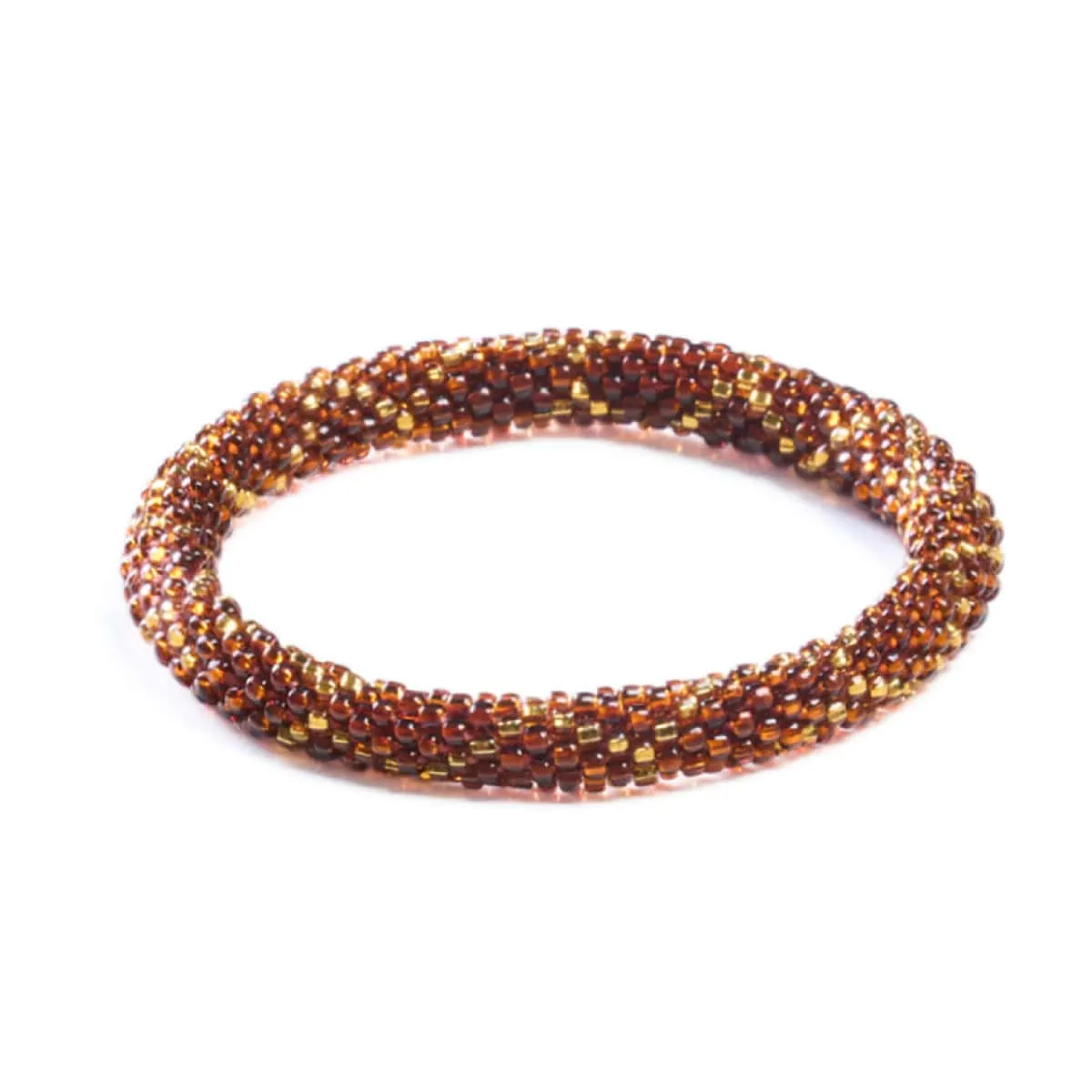 Burnt Caramel | Himalayan Glass Bead Bracelet