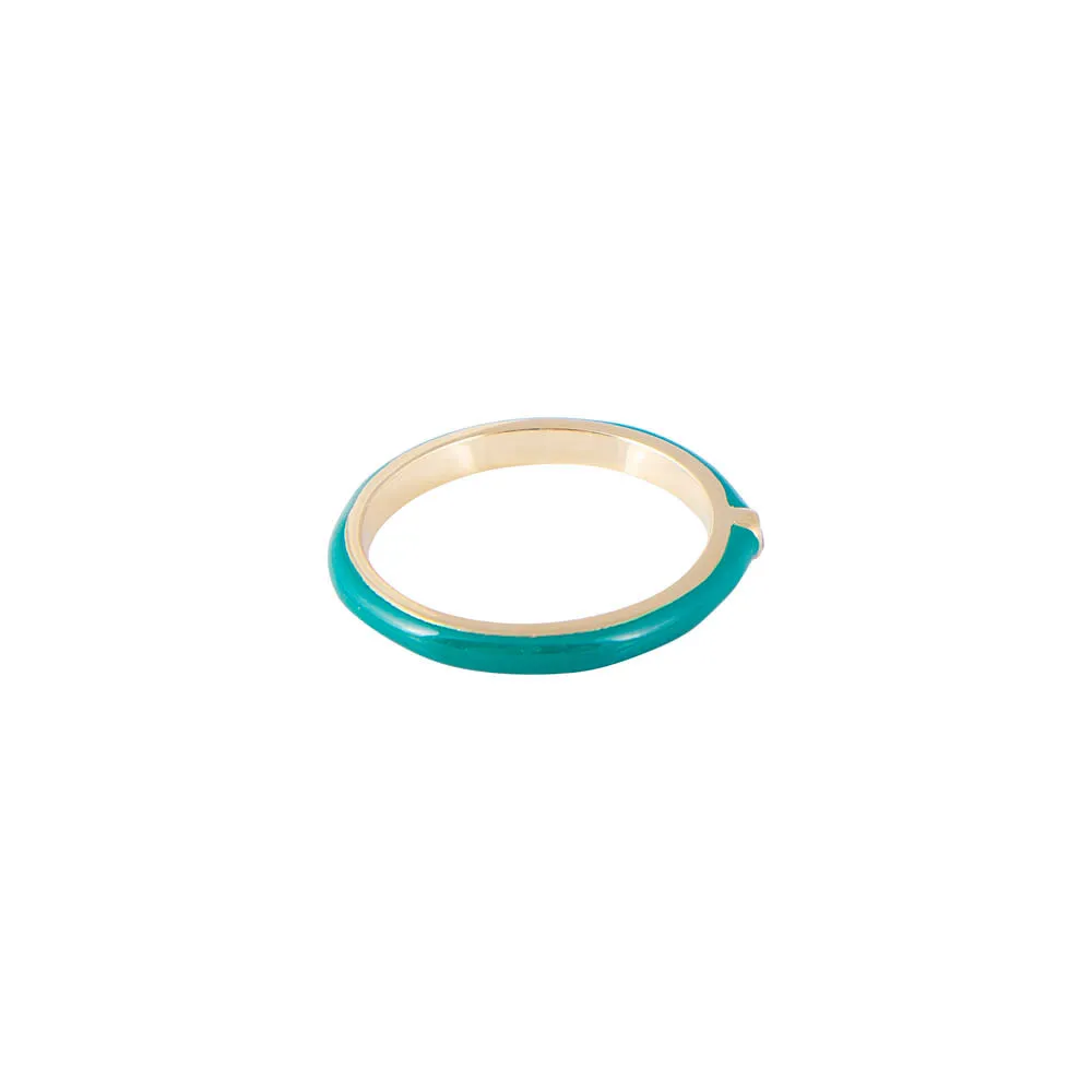 CACTUS ENAMEL STACKER RING