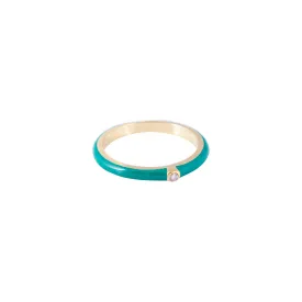 CACTUS ENAMEL STACKER RING