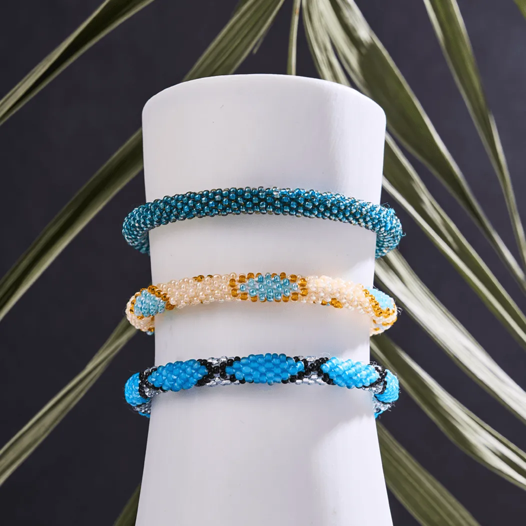 Cancun Dreams | Himalayan Glass Bead Bracelet