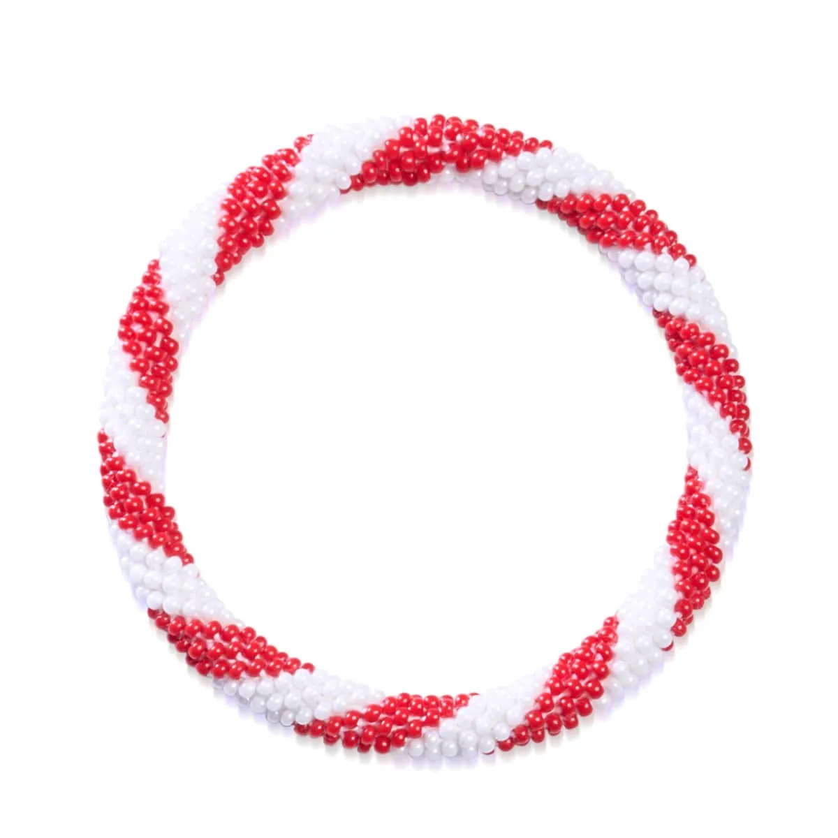 Candy Cane | Himalayan Glass Bead Bracelet