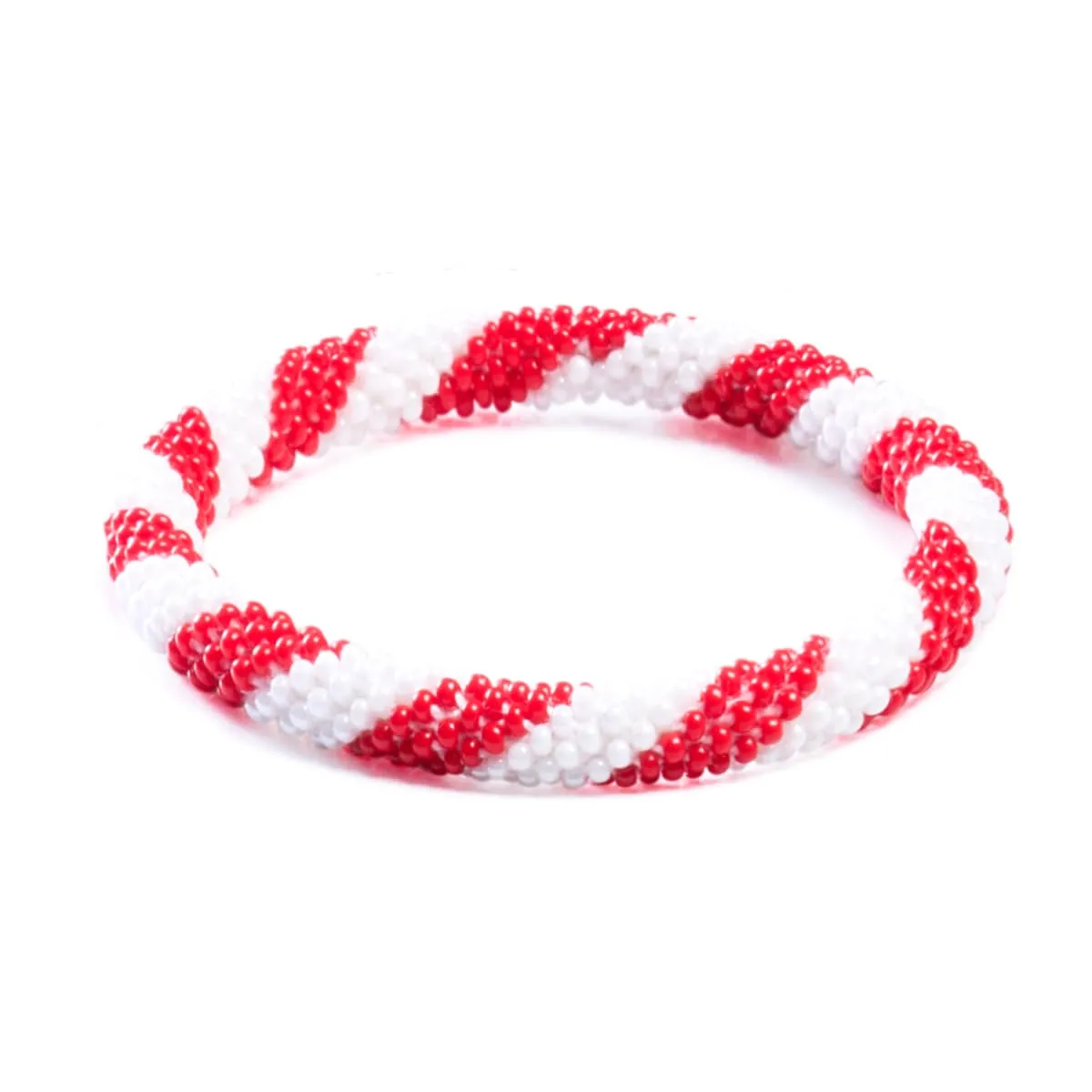 Candy Cane | Himalayan Glass Bead Bracelet